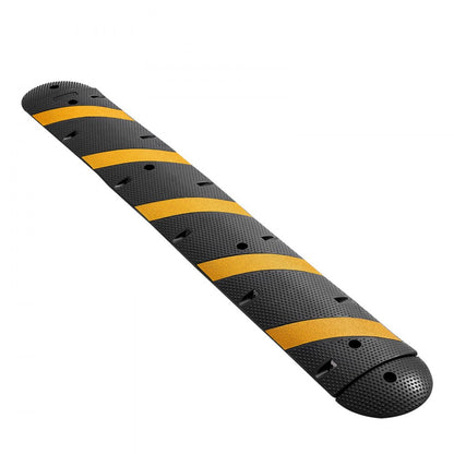 1830MM Rubber Speed Bump, 2 Channel, Heavy Duty Traffic Speed Hump, 9,979 kg/axle Load Capacity, Cable Protector Ramp wi