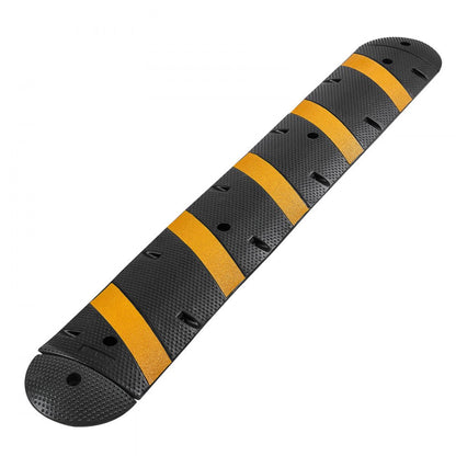 1830MM Rubber Speed Bump, 2 Channel, Heavy Duty Traffic Speed Hump, 9,979 kg/axle Load Capacity, Cable Protector Ramp wi