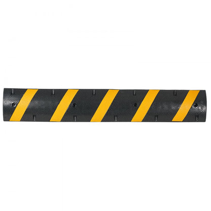 1830MM Rubber Speed Bump, 2 Pack, 2 Channel Heavy Duty Traffic Speed Hump, 9,979 kg/Axle Load Capacity, Cable Protector 