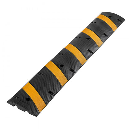 1830MM Rubber Speed Bump, 2 Pack, 2 Channel Heavy Duty Traffic Speed Hump, 9,979 kg/Axle Load Capacity, Cable Protector 