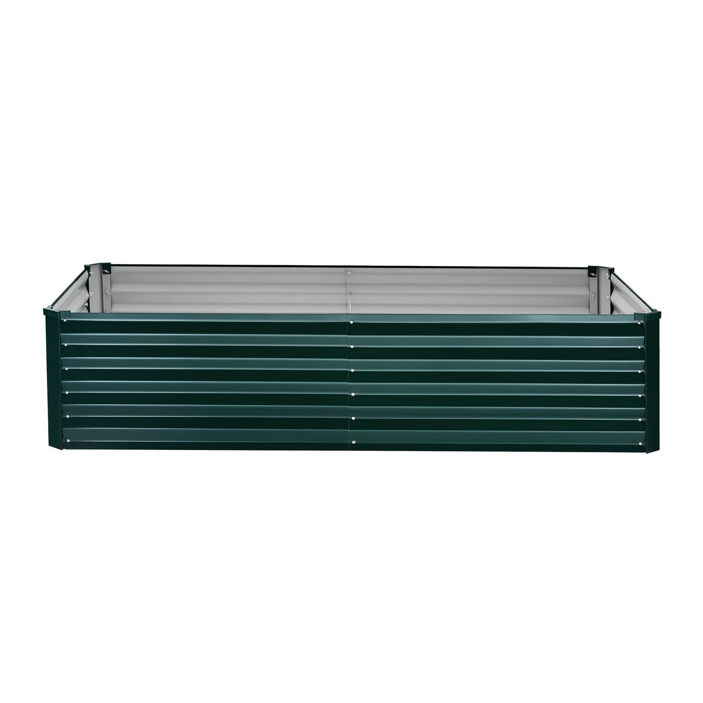 Galvanized Raised Garden Bed, 2.03 x 1.02 x 0.46 m, Rectangular Metal Planter Box Kit Outdoor, Rustproof Elevated Planting Box with Gloves, Alu-Zinc, for Growing Flowers Vegetables, Dark Green
