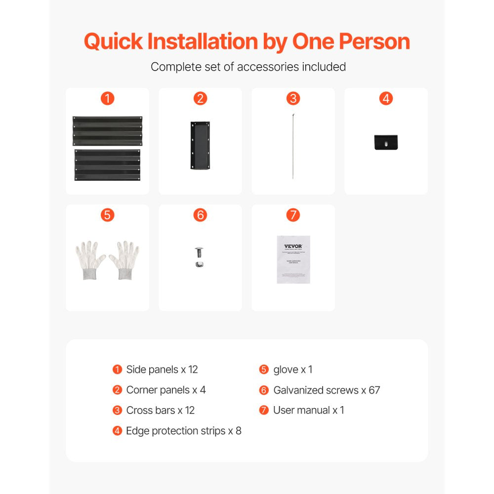 Metal Raised Garden Bed 8x4x1 ft Outdoor Galvanized Planter Box Dark Gray