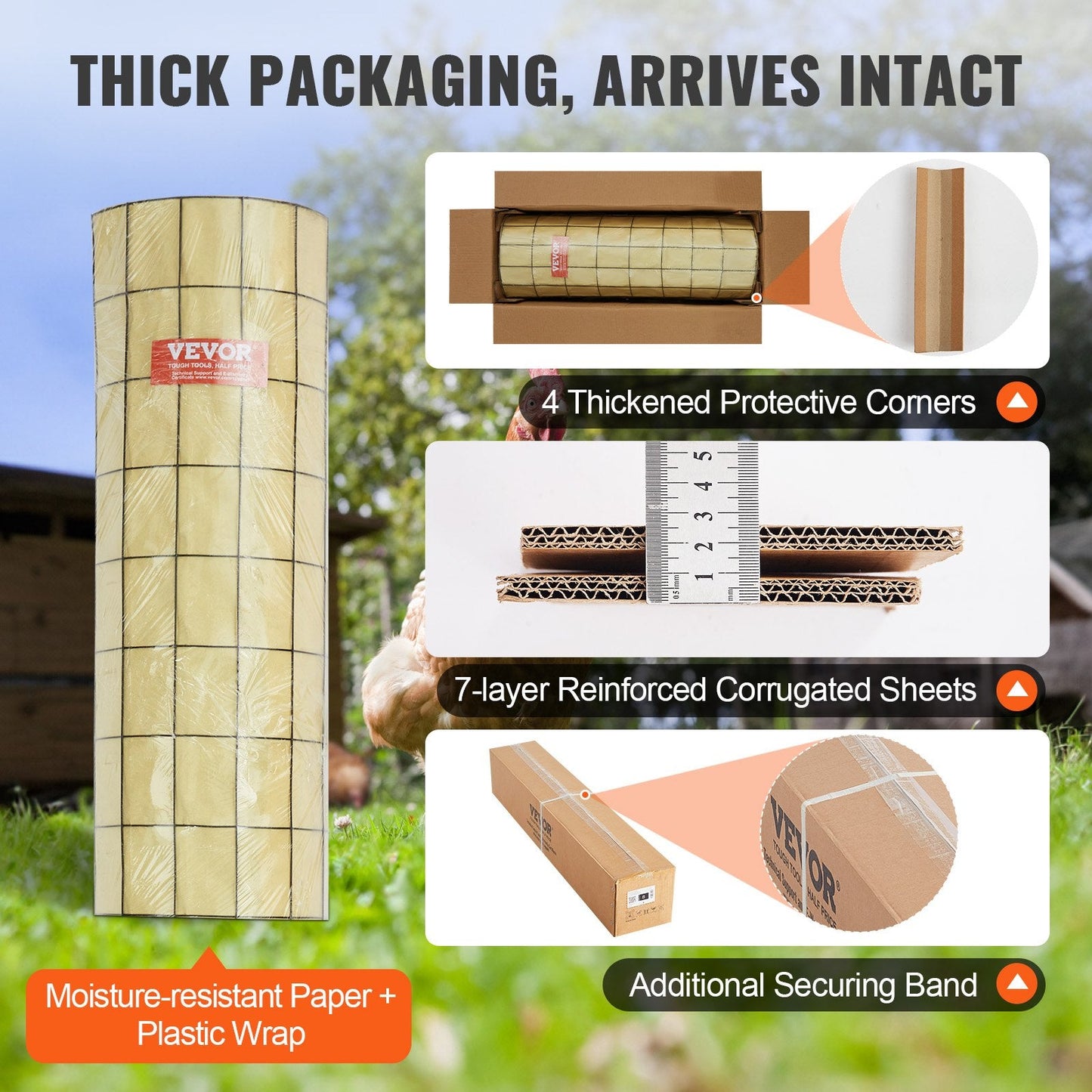 Galvanized Wire Mesh Roll 0.6m x 15.2m, 16 Gauge for Animal Enclosures