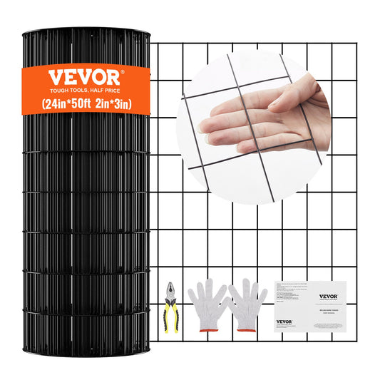 VEVOR Hardware Cloth, 24'' x 50' Galvanized Wire Mesh Roll, 16 Gauge Chicken Wire