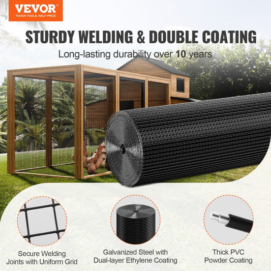 Galvanized 19-gauge steel wire with PVC coating delivers long-lasting rust and corrosion resistance