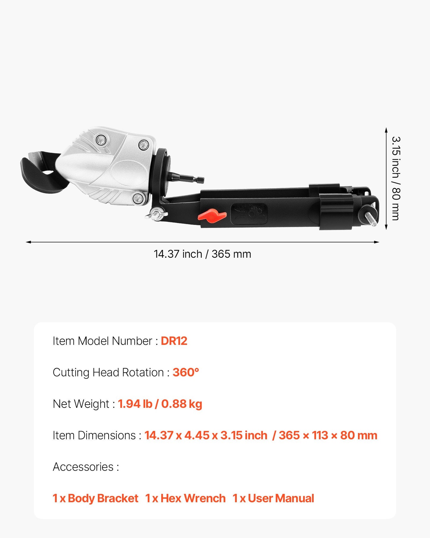 Metal Shear/Cutter Drill Attachment, Sheet Metal Cutter with 360-Degree Pivoting Head, Sharp Blades,Ideal for 18 GA Galvanized Steel, 20 GA Stainless Steel, Aluminum Plate, Plastic, Cardboard