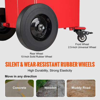 30 Gallon Fuel Storage Tank with 180W Electric Pump and Rubber Wheels