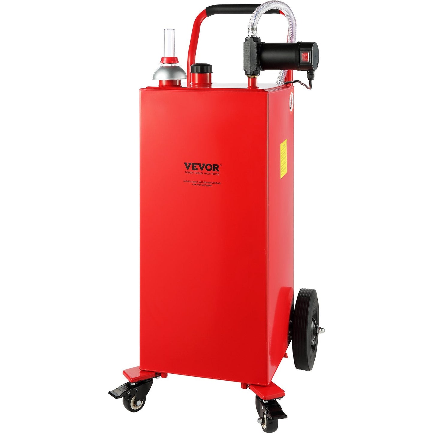 30 Gallon Fuel Storage Tank with 180W Electric Pump and Rubber Wheels
