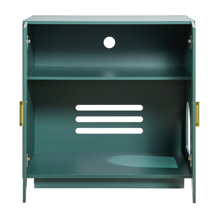 Cat Litter Box Enclosure, 80 cm Hidden Litter Box Cabinet, Wooden Indoor Cat Washroom with Ventilated Holes, Double-Door