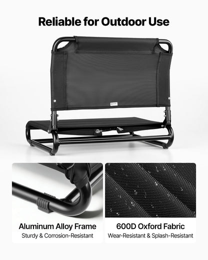 Kayak Seat, Folding Kayak Seat with Comfortable Back Support, Aluminum Alloy Frame & 600D Oxford Fabric, Easy Assembly for Paddling, Fishing and Recreational Kayaking