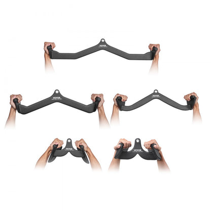 VEVOR LAT Pulldown Bar Handle Attachment V-bar T-bar Cable Machine for Home Gym