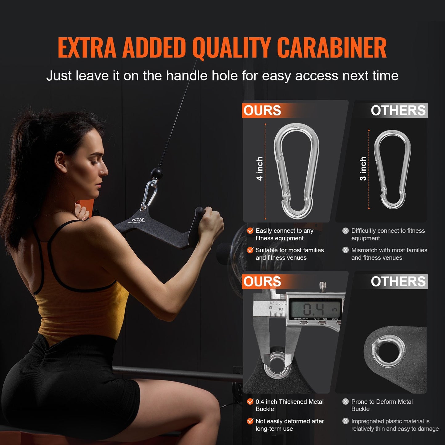 LAT Pulldown Attachment, Cable Machine Rowing V-bar Attachment, Tricep Pull Down Bar, Back Strength Training Rubber Coated Handle Grip, Bicep Curl Tricep Lat Pulldown Bar for Home Gym Fitness