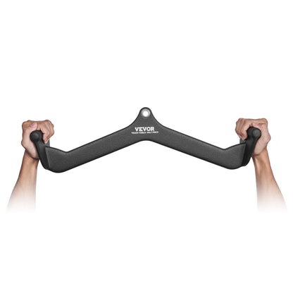 LAT Pulldown Attachment, Cable Machine Rowing V-bar Attachment, Tricep Pull Down Bar, Back Strength Training Rubber Coated Handle Grip, Bicep Curl Tricep Lat Pulldown Bar for Home Gym Fitness