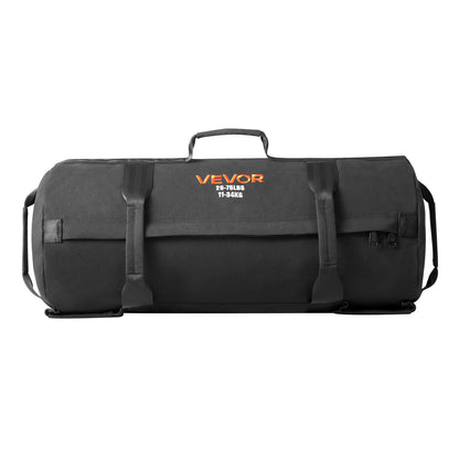 Workout Sandbag, Heavy Duty Workout Power Bags with Handles, 11-34 kg Adjustable Slam Bag for Fitness Strength Weight Training Cross-Training, Home Gym Exercise, Black (Unfilled)