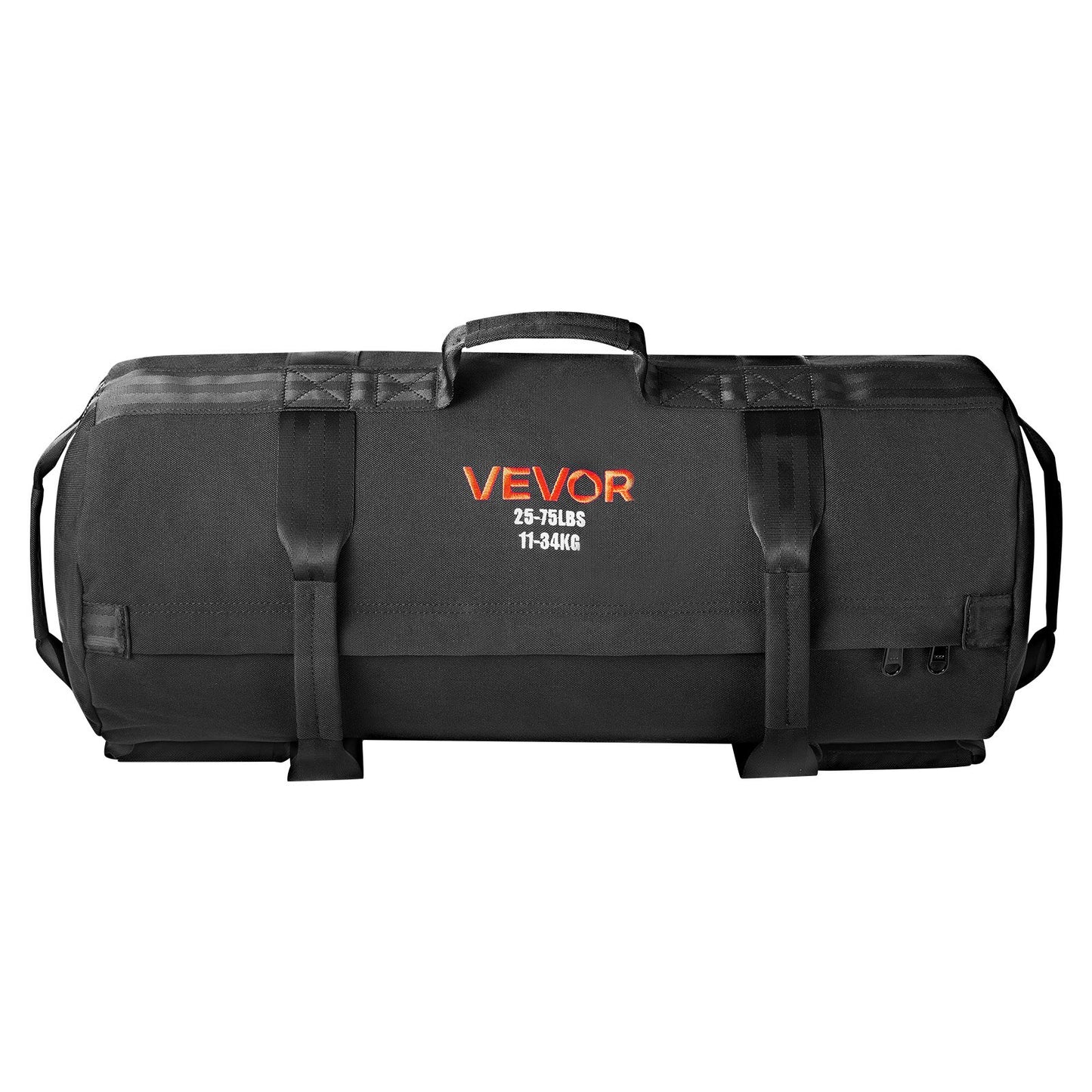 Workout Sandbag, Heavy Duty Workout Power Bags with Handles, 11-34 kg Adjustable Slam Bag for Fitness Strength Weight Training Cross-Training, Home Gym Exercise, Black (Unfilled)