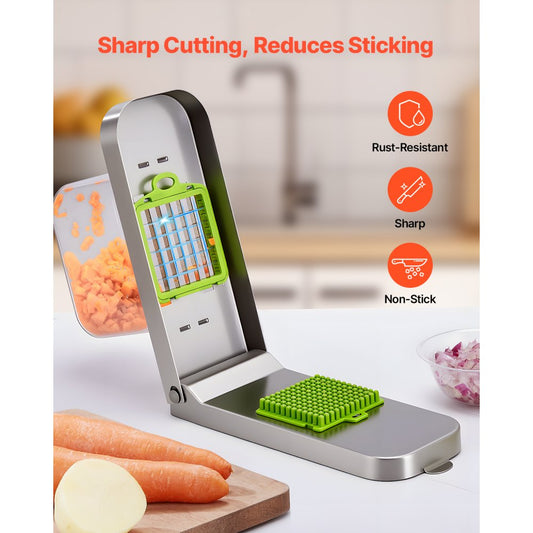 Vegetable Chopper Food Veggie Cutter 3 Blades Onion Slicer with Container