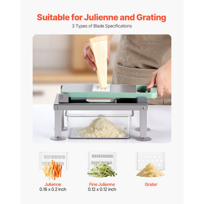 VEVOR Vegetable Chopper Mandoline Slicer All-in-1 Food Veggie Cutter 9 Blades
