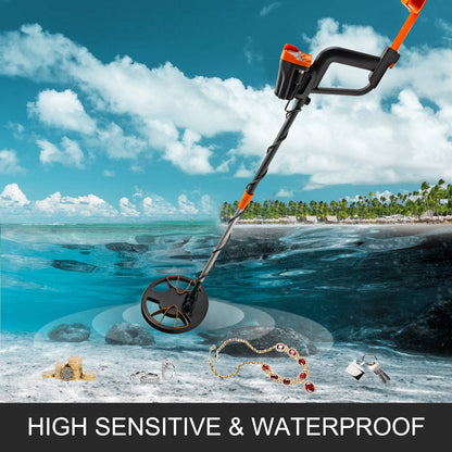 Waterproof Metal Detector with LCD Display and Dual Modes for All Ages
