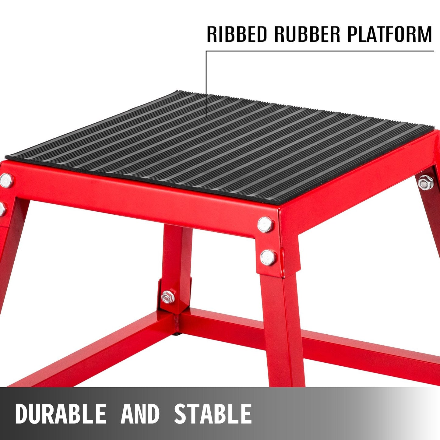 Adjustable Red Plyometric Box Set for Training - 0.3m, 0.45m, 0.6m Heights