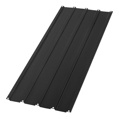 Metal Roof Panels, 20Pcs 9.2 sq.m Galvanized Steel Roofing Panels, High Impact Corrugated Tin Gazebo Top with Screws, Gloves, Heavy Duty for Gazebos, Chicken Coop Sheds Stables Patio, Black