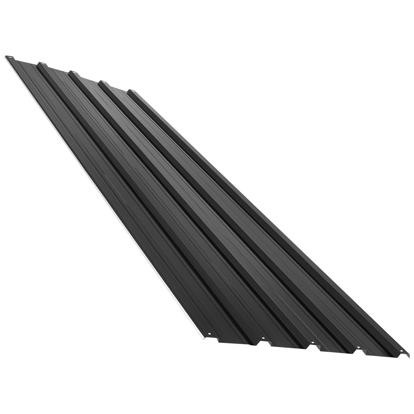 Metal Roof Panels, 25Pcs 16.35 sq.m Galvanized Steel Roofing Panels, High Impact Corrugated Tin Gazebo Top with Screws, Gloves, Heavy Duty for Gazebos, Chicken Coop Sheds Stables Patio, Black