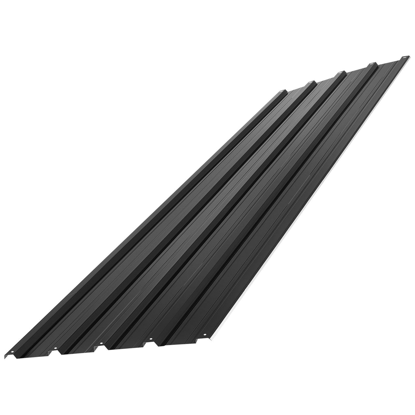 Metal Roof Panels, 25Pcs 16.35 sq.m Galvanized Steel Roofing Panels, High Impact Corrugated Tin Gazebo Top with Screws, Gloves, Heavy Duty for Gazebos, Chicken Coop Sheds Stables Patio, Black