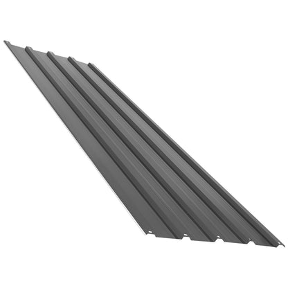 Metal Roof Panels, 25Pcs 16.35 sq.m Galvanized Steel Roofing Panels, High Impact Corrugated Tin Gazebo Top with Screws, Gloves, Heavy Duty for Gazebos, Chicken Coop Sheds Stables Patio, Gray