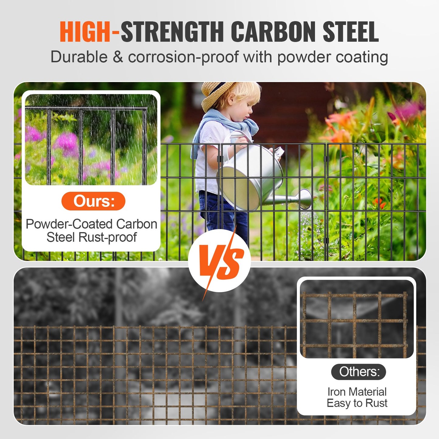 VEVOR Animal Barrier Fence 19 Pack, 43cm(H) x27.94cm(L), Underground Decorative