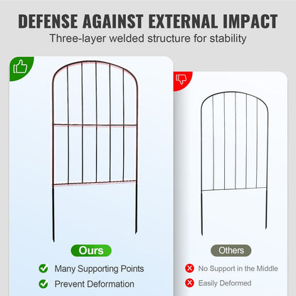 Garden Animal Barrier Fence, Metal Dog Fence for Yard, 28 Panels, 61 x 33 cm