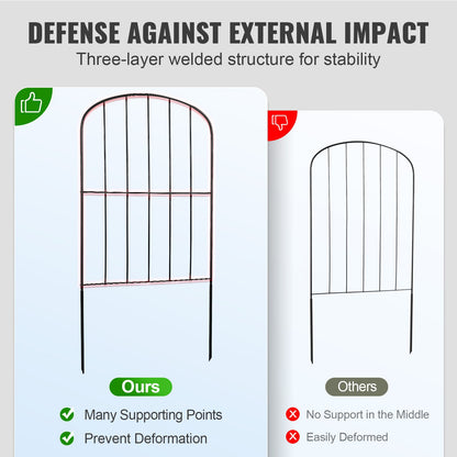 VEVOR Garden Fence, No Dig Fence 61 x 33 cm Animal Barrier Fence, Underground Decorative