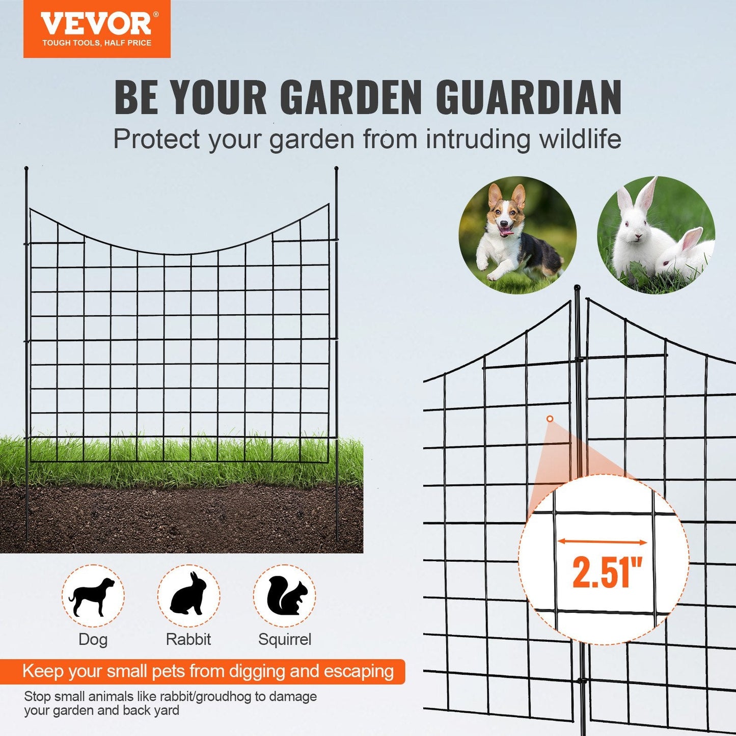 Decorative Garden Fence Set, 0.75x0.93m Metal Barrier for Yard, Black, 5 Pack