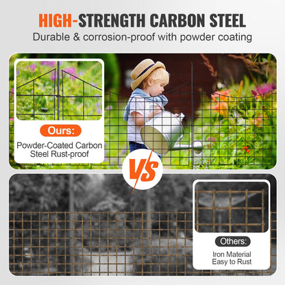 VEVOR Garden Fence, 75×93 cm Animal Barrier Fence, Underground Decorative Garden