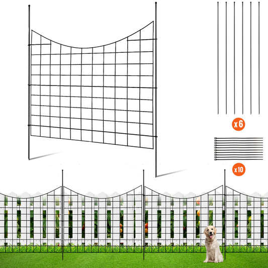 VEVOR Garden Fence, 75×93 cm Animal Barrier Fence, Underground Decorative Garden