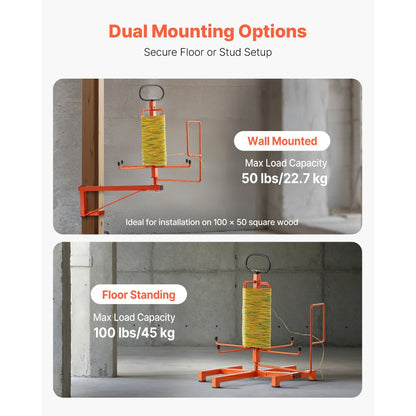 VEVOR Cable Dispenser Floor Stud Mounted Portable Electrical Industrial Retail