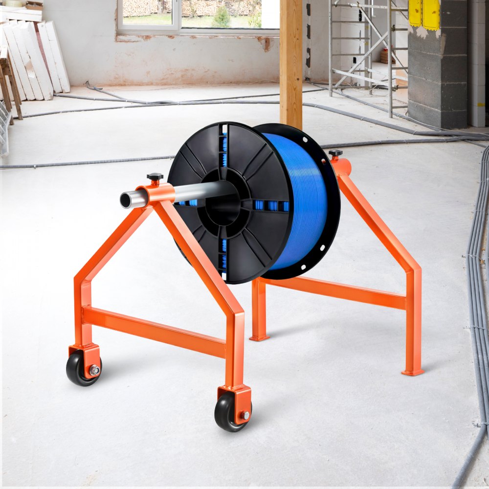 Wire Spool Rack for Up to 29.9 in Diameter Spools Cable Caddy with Wheels