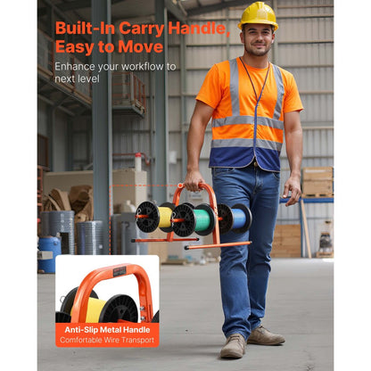 Hand Caddy Wire Dispenser for Up to 8 Spools Electrical Industrial Retail