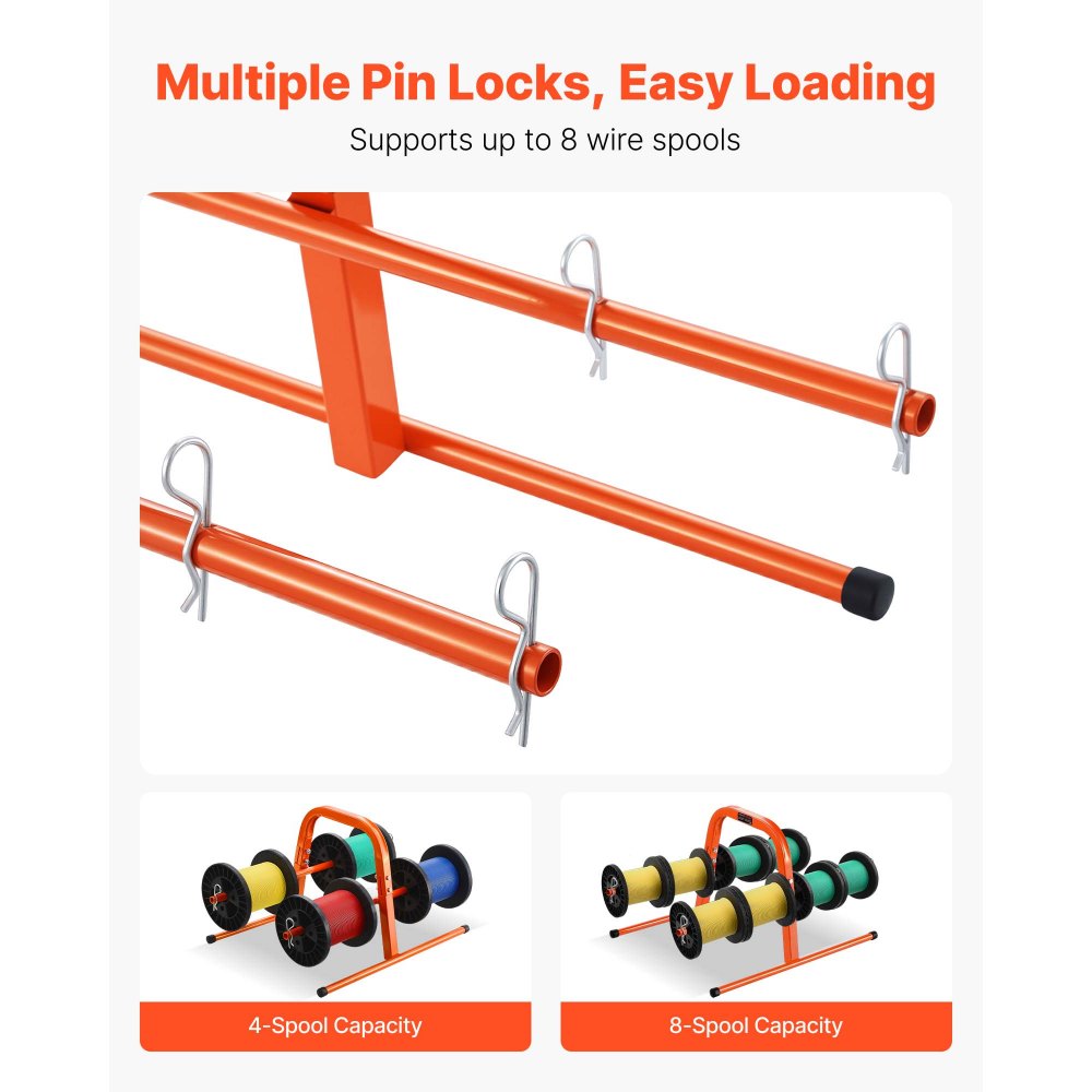 Hand Caddy Wire Dispenser for Up to 8 Spools Electrical Industrial Retail