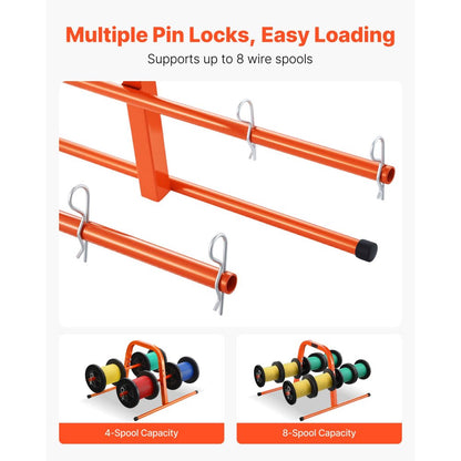 Hand Caddy Wire Dispenser for Up to 8 Spools Electrical Industrial Retail