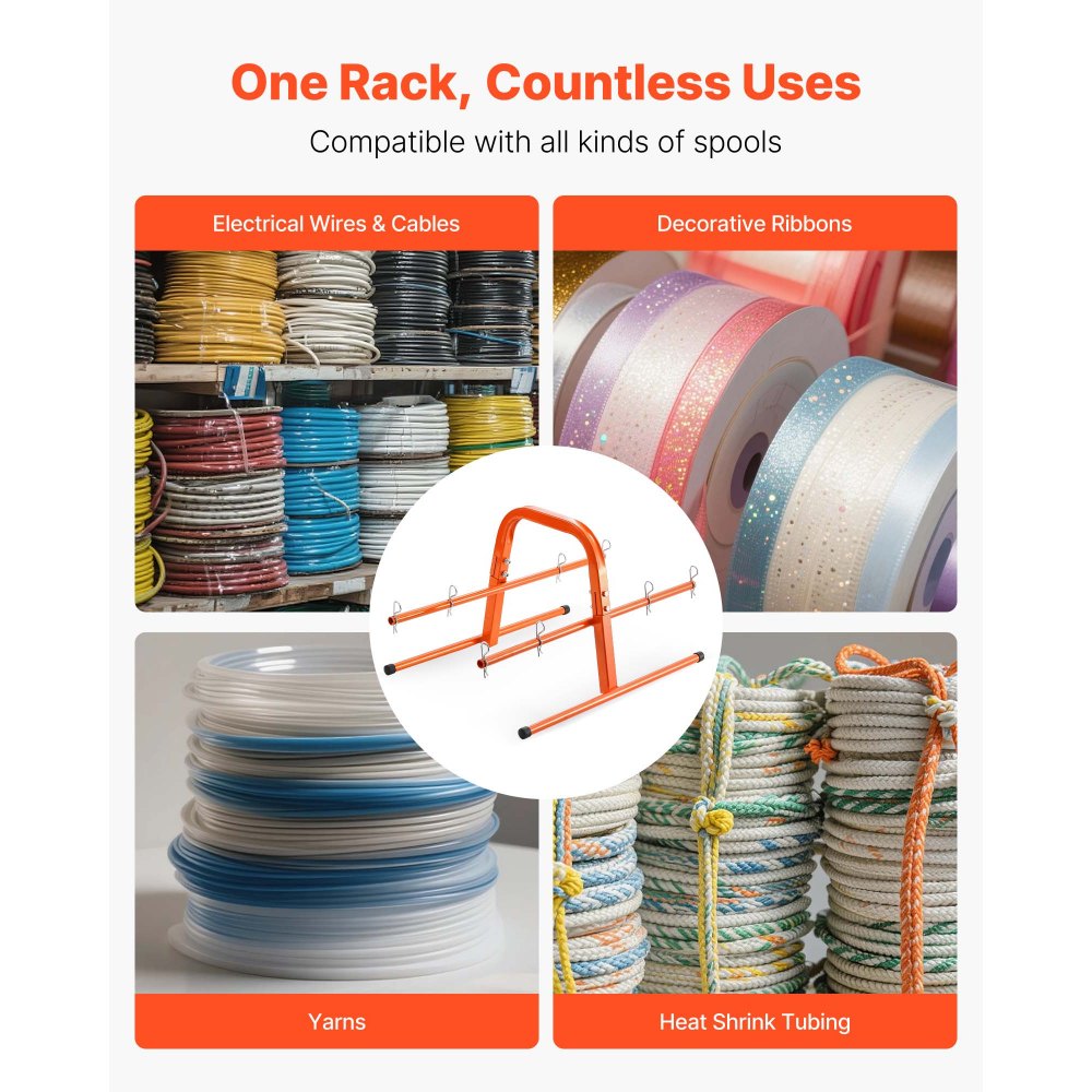 Hand Caddy Wire Dispenser for Up to 8 Spools Electrical Industrial Retail