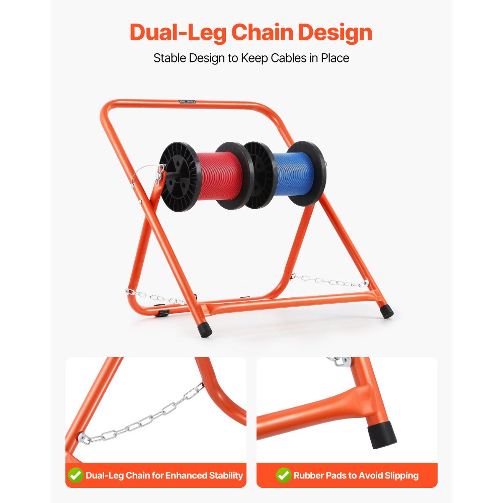 Foldable Wire Spool Rack Heavy Duty Cable Caddy Electrical Industrial