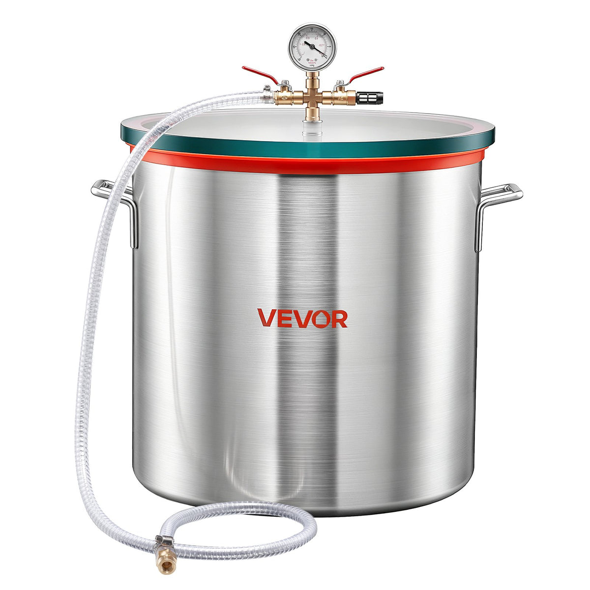 56.8 L Vacuum Chamber, Aluminum Alloy, Vacuum Degassing Chamber with Tempered Glass Lid, Hose, Air Filter, for Resin Casting, Stabilizing Wood, Degassing Silicone, Epoxies, Essential Oils