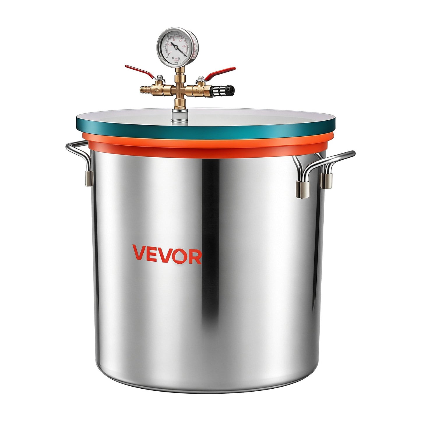 34.1 L Vacuum Chamber, Stainless Steel, Vacuum Degassing Chamber with Tempered Glass Lid, Hose, Air Filter, Ideal for Resin Casting, Stabilizing Wood, Degassing Silicone, Epoxies, Essential Oils