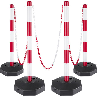 VEVOR Plastic Stanchion, 4pcs Chain Stanchion, Plastic Stanchion Kit with 4.5ft