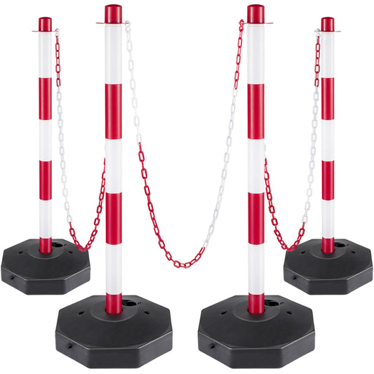 VEVOR Plastic Stanchion, 4pcs Chain Stanchion, Plastic Stanchion Kit with 4.5ft