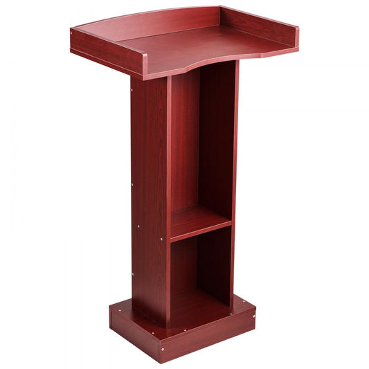 Podium Stand 1040 mm Wooden Lectern with Storage Shelf Classroom Church