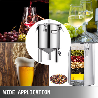 VEVOR 7 Gallon Home Brewing Chronical Fermenter Stainless Steel Brew Bucket Fermenter