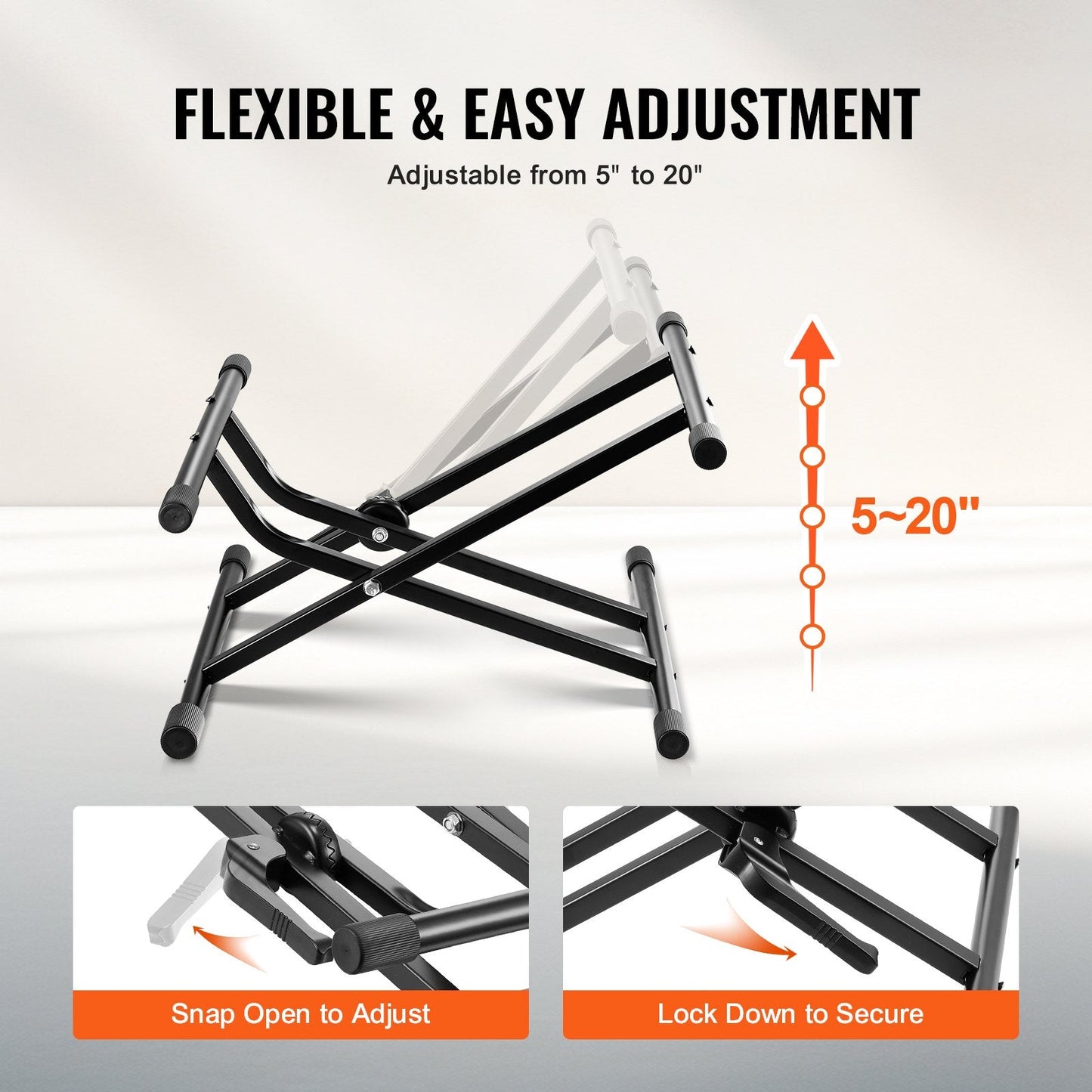 Adjustable Guitar Amp Stand with 79.83 kg Capacity, 0.125-0.505 Meter Height
