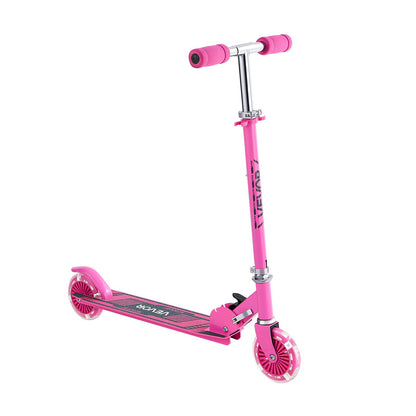 Kick Scooter for Kids Ages 3+, 2-Wheel Toddler Scooter with Light-Up Wheels, Adjustable Height Handlebar, Wide Anti-Slip Deck, Foldable Lightweight Frame for Boys and Girls up to 49.9 kg, Pink