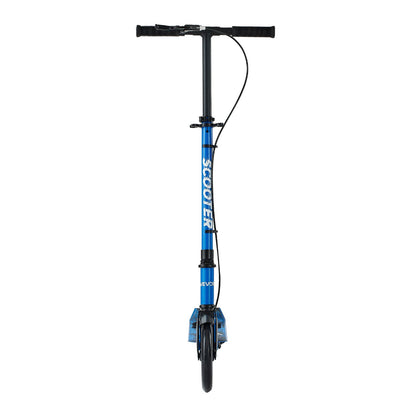 Kick Scooter for Kids Ages 8+, Teens & Adults, 2-Wheel Toddler Scooter with Height Adjustable Handlebar, Wide Anti-Slip Deck, Foldable Lightweight for Boys & Girls up to 99.8 kg, Black + Blue