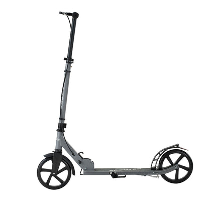 Kick Scooter for Kids Ages 8+, Teens & Adults, 2-Wheel Toddler Scooter with Adjustable Height Handlebar, Wide Anti-Slip Deck, Foldable Lightweight Frame for Boys and Girls up to 99.8 kg, Gray